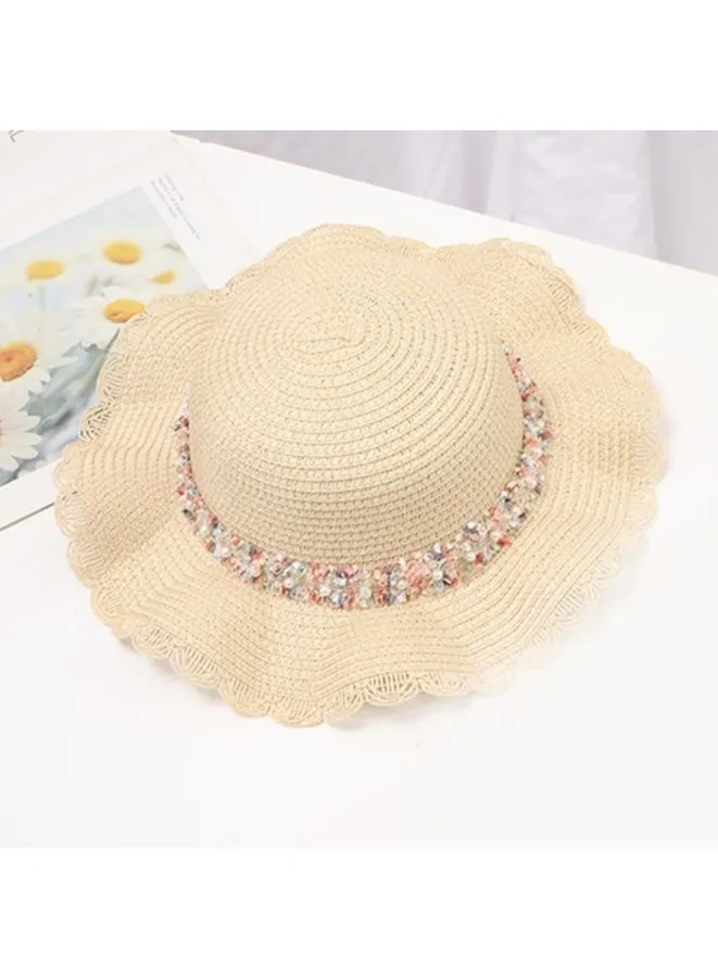 2pcs Baby Kids Sun Hat Set for Ultimate Sun Protection - Toddler Sun Hats with Straw Design, Stylish Sun Hat for Baby, Sun Hat Toddler Kids Strawhat, Sun Protection Hat for Girl Child