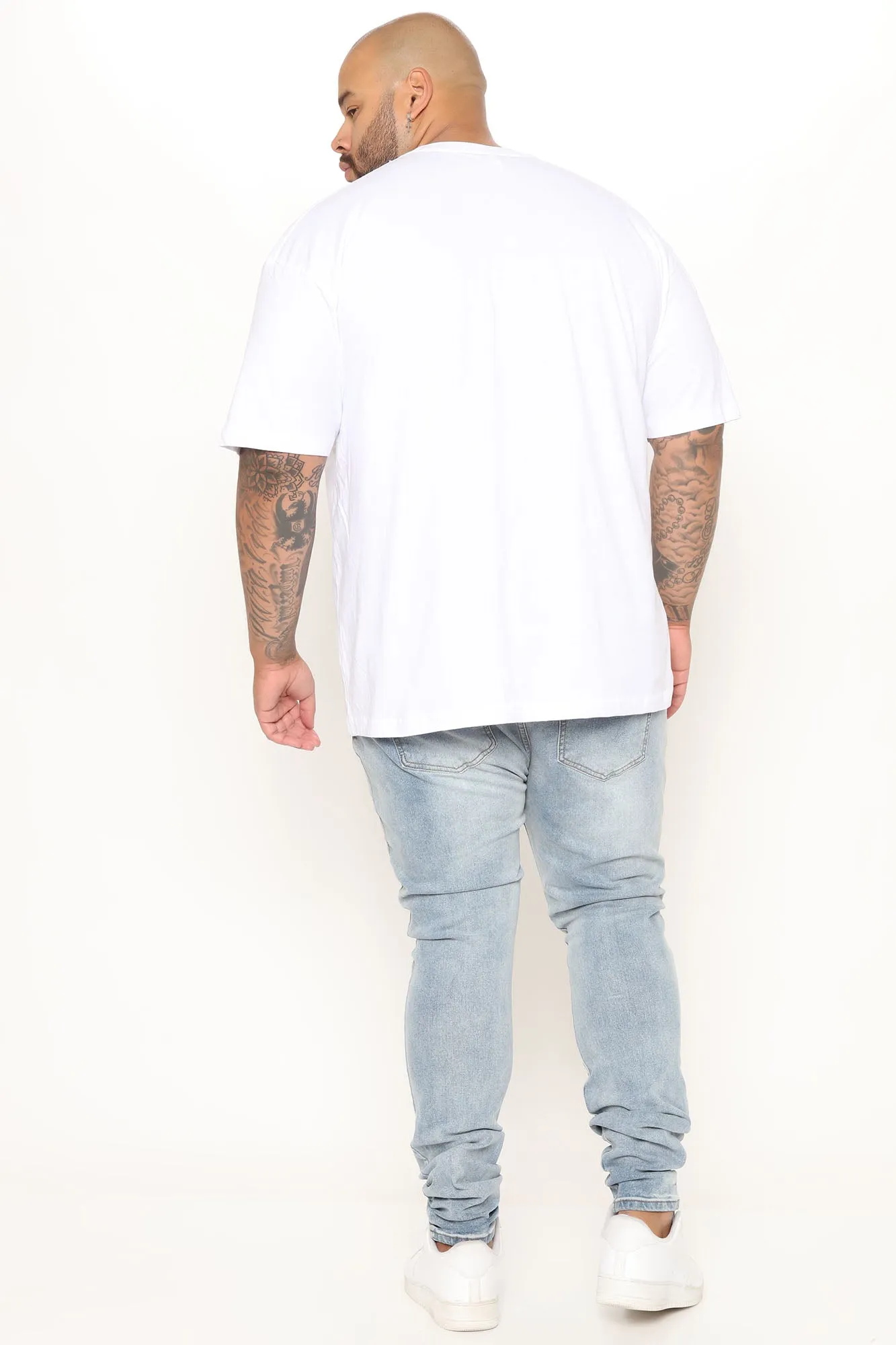 Ain't Got Nothing To Lose Stacked Skinny Jeans - Light Wash