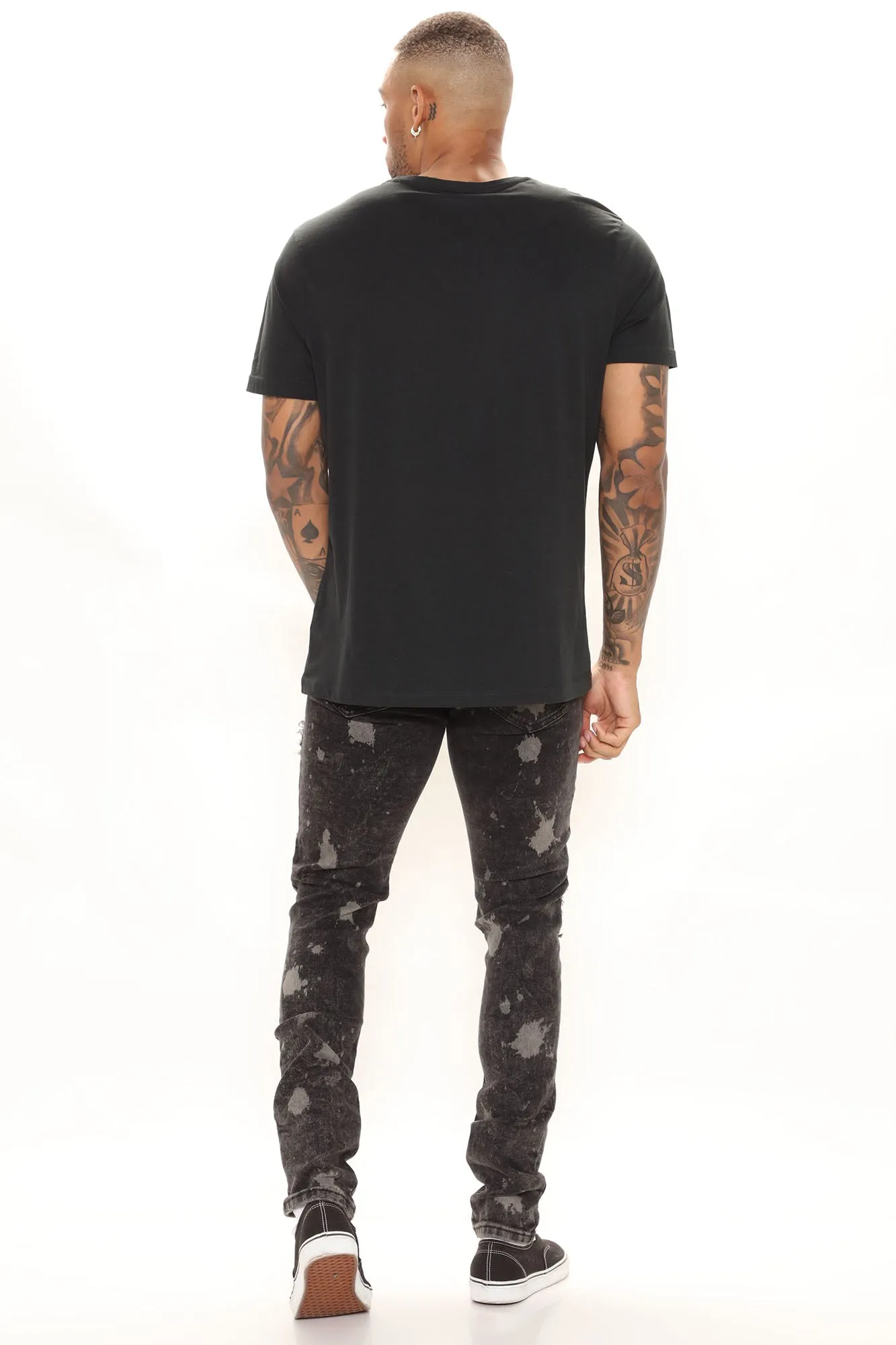 All Out Ripped Stacked Skinny Jeans - Black