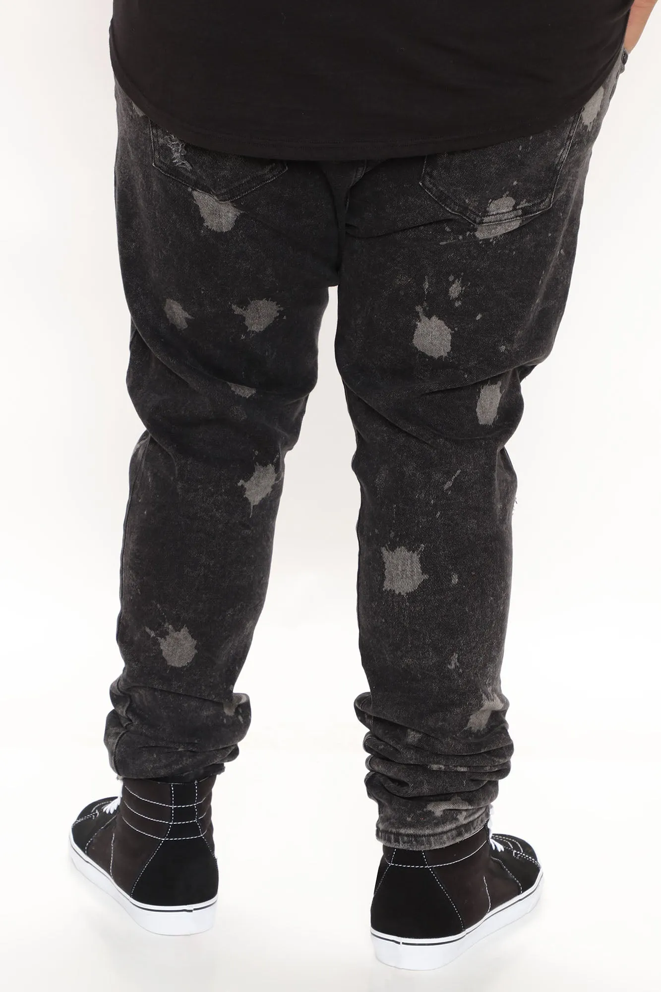 All Out Ripped Stacked Skinny Jeans - Black