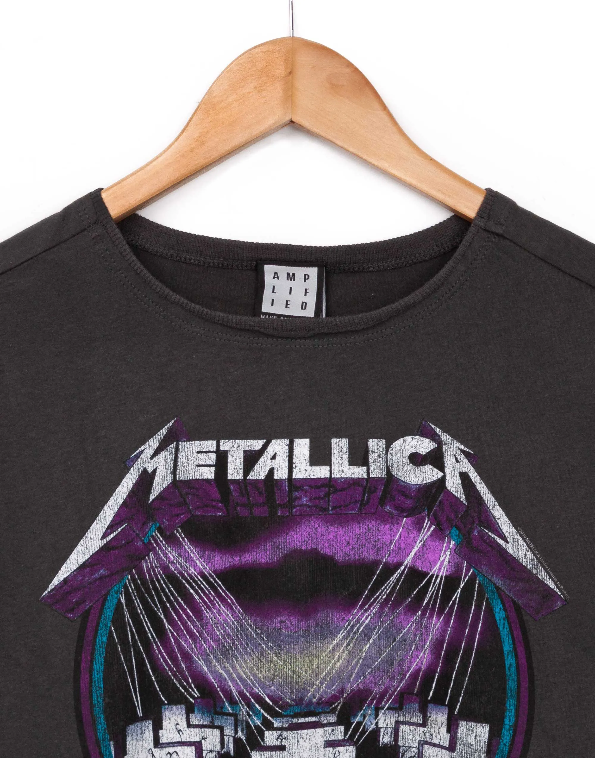 Amplified Metallica Master Of Puppets Women's Cropped T-Shirt