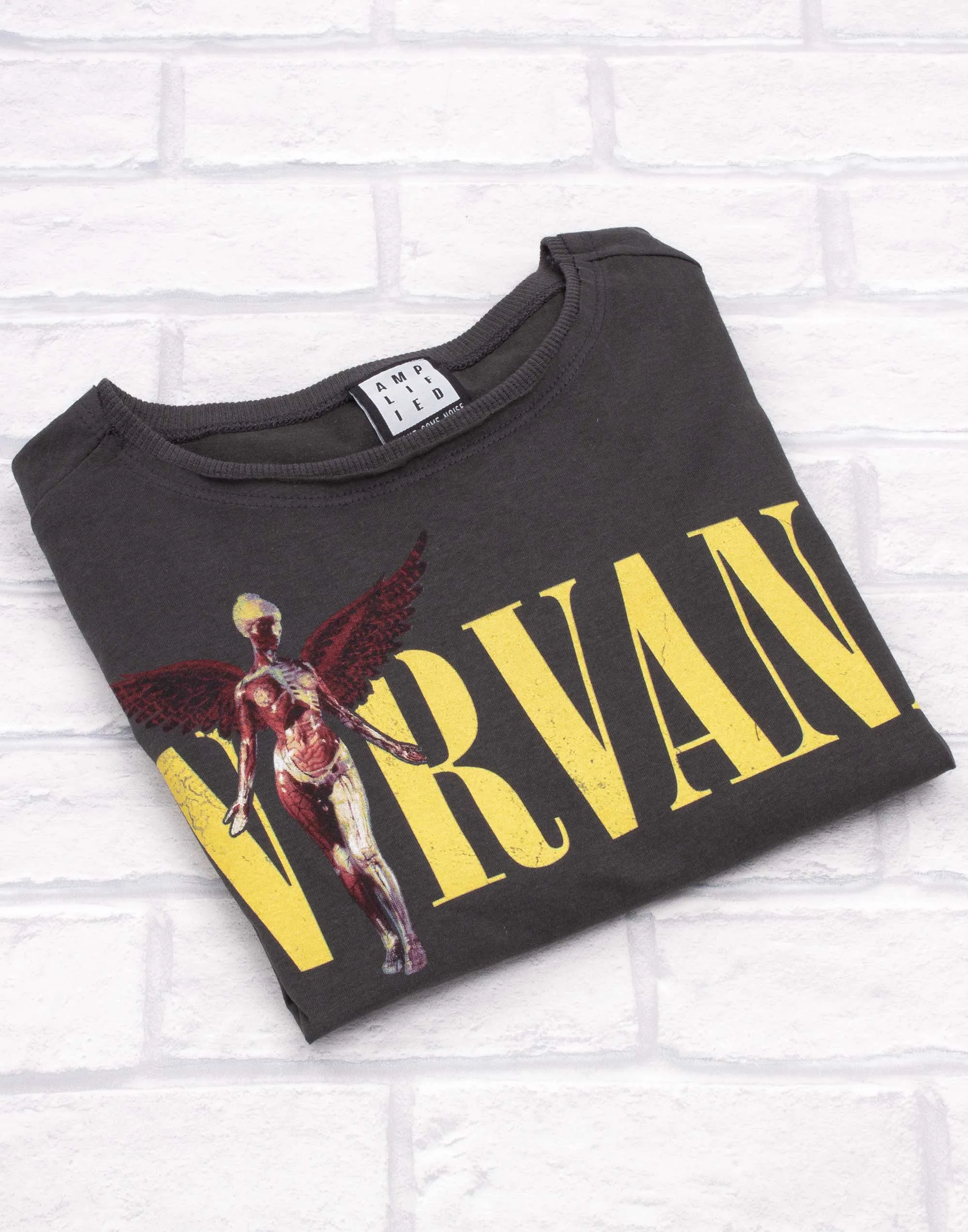 Amplified Nirvana In Utero Womens Cropped T-Shirt