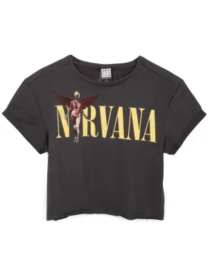 Amplified Nirvana In Utero Womens Cropped T-Shirt