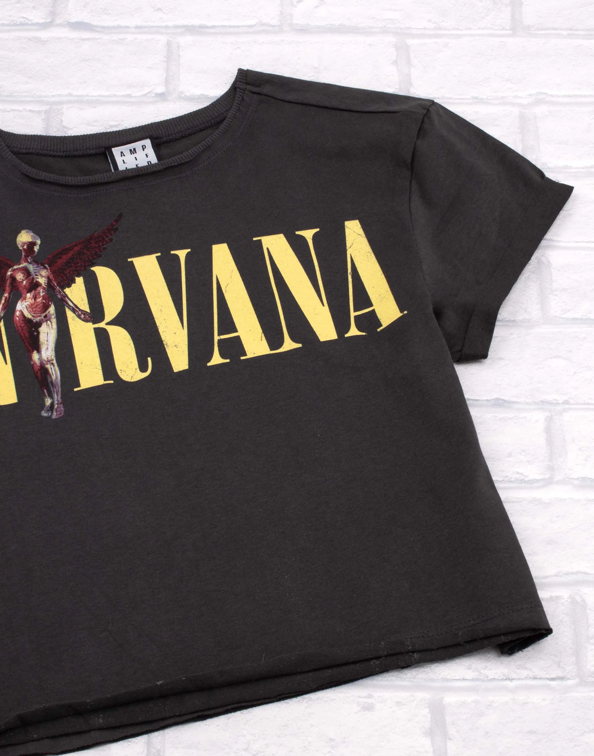 Amplified Nirvana In Utero Womens Cropped T-Shirt