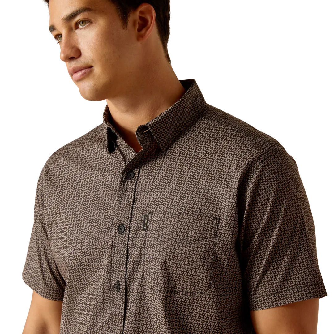 Ariat Men's Milo Stretch Modern Fit Western Black Shirt