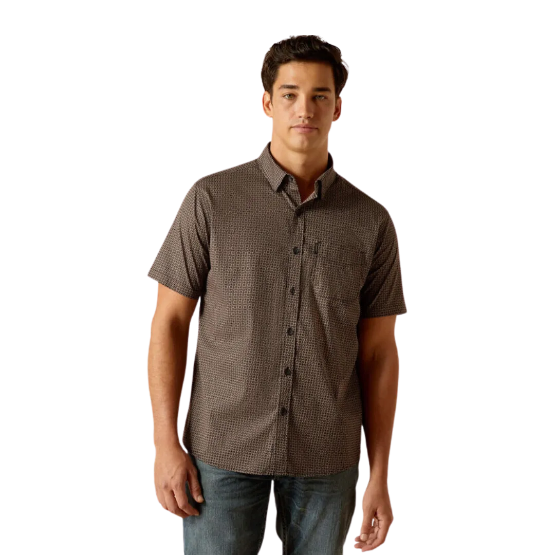 Ariat Men's Milo Stretch Modern Fit Western Black Shirt