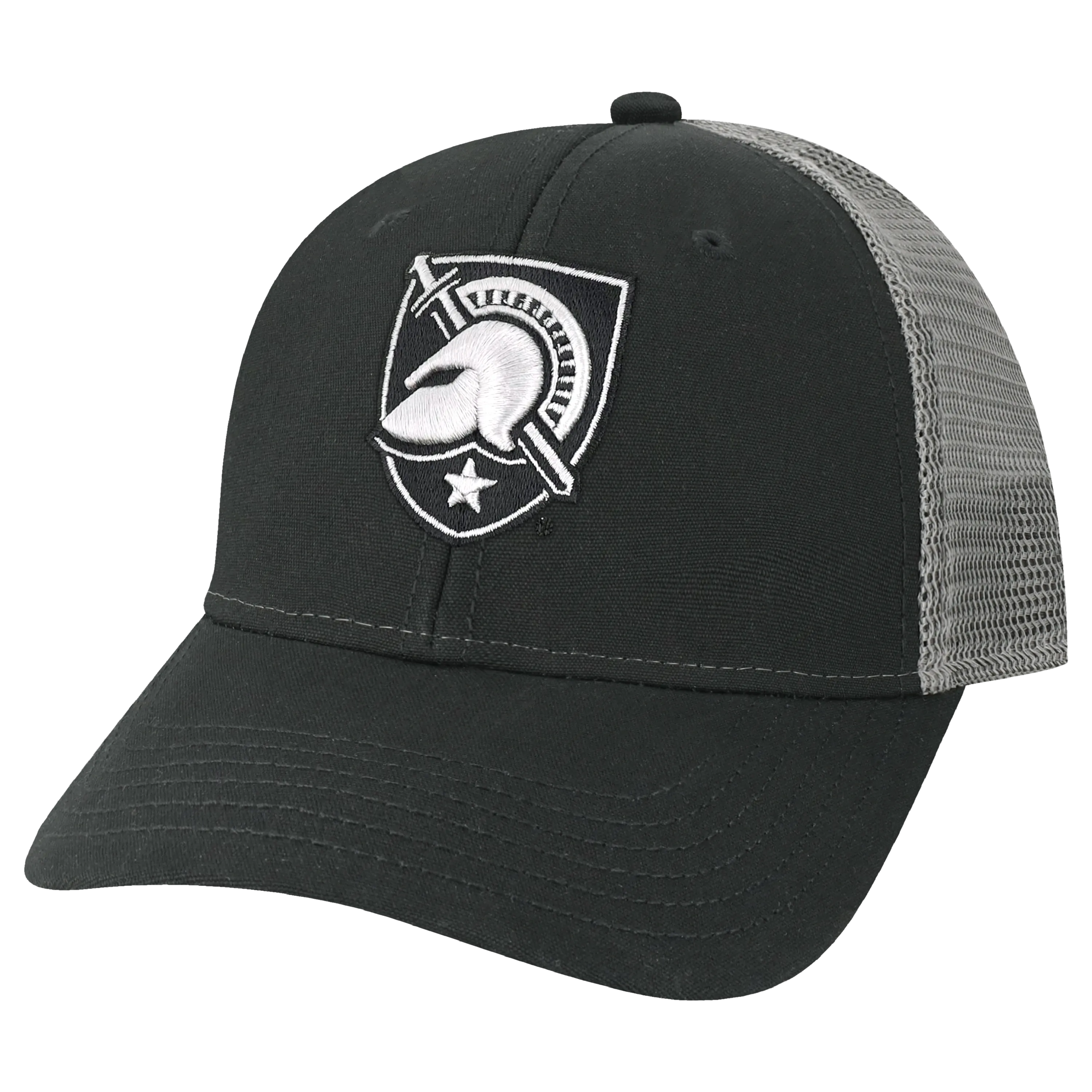 Army Black Knights Black/Dark Grey Lo-Pro Snapback Adjustable Trucker Hat