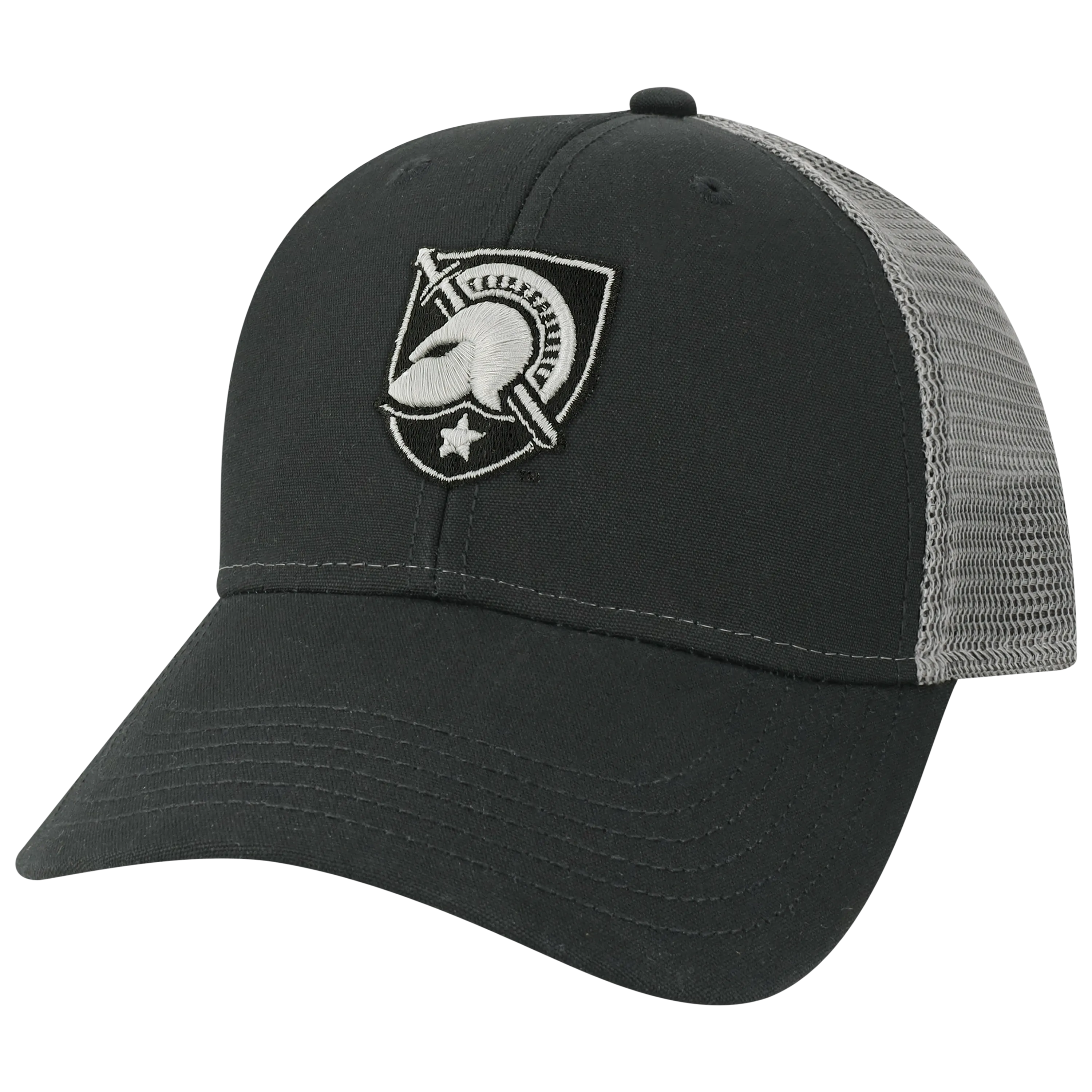 Army Black Knights Black/Dark Grey Lo-Pro Snapback Adjustable Trucker Hat