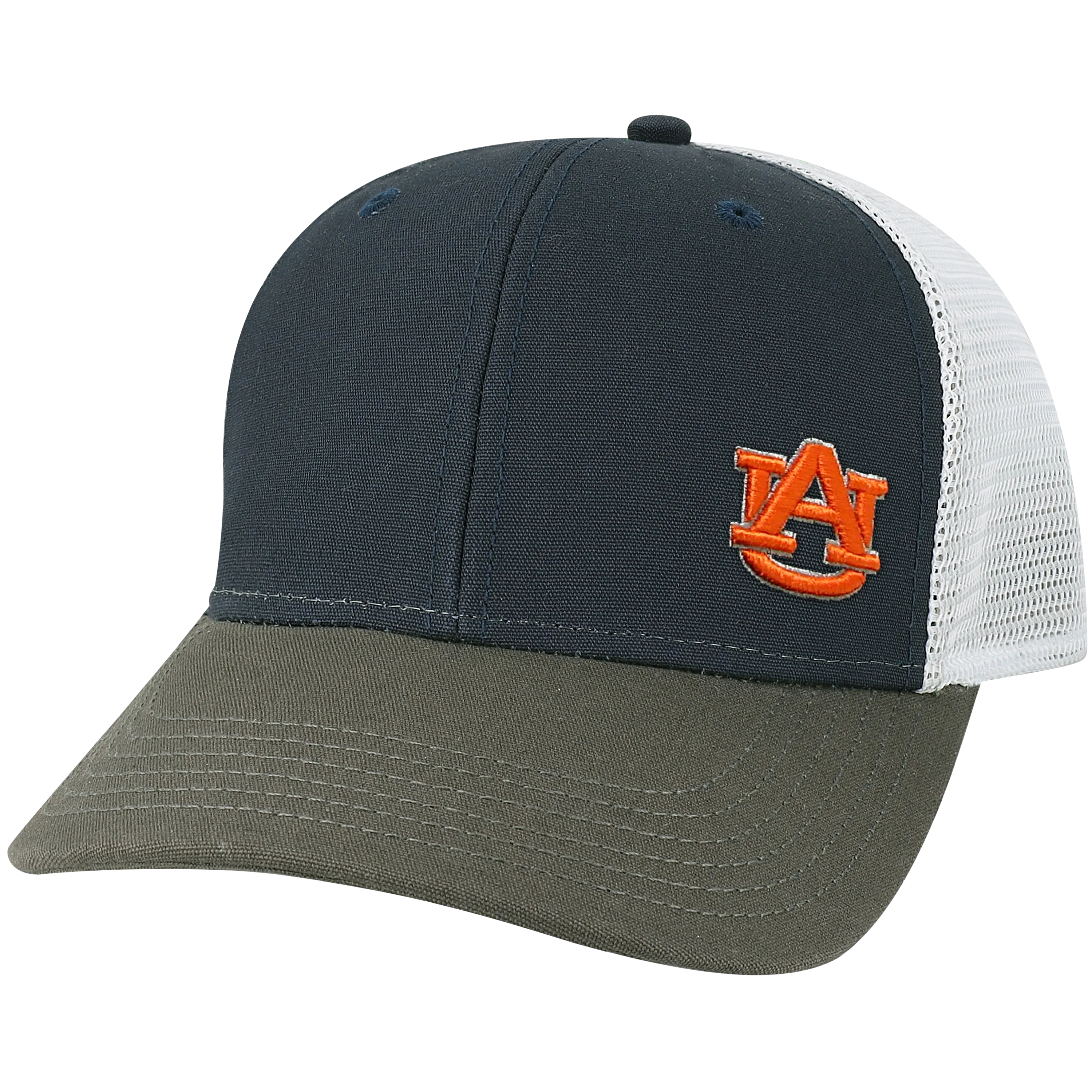 Auburn Tigers Navy/Dark Grey/Silver Mid-Pro Snapback Adjustable Trucker Hat