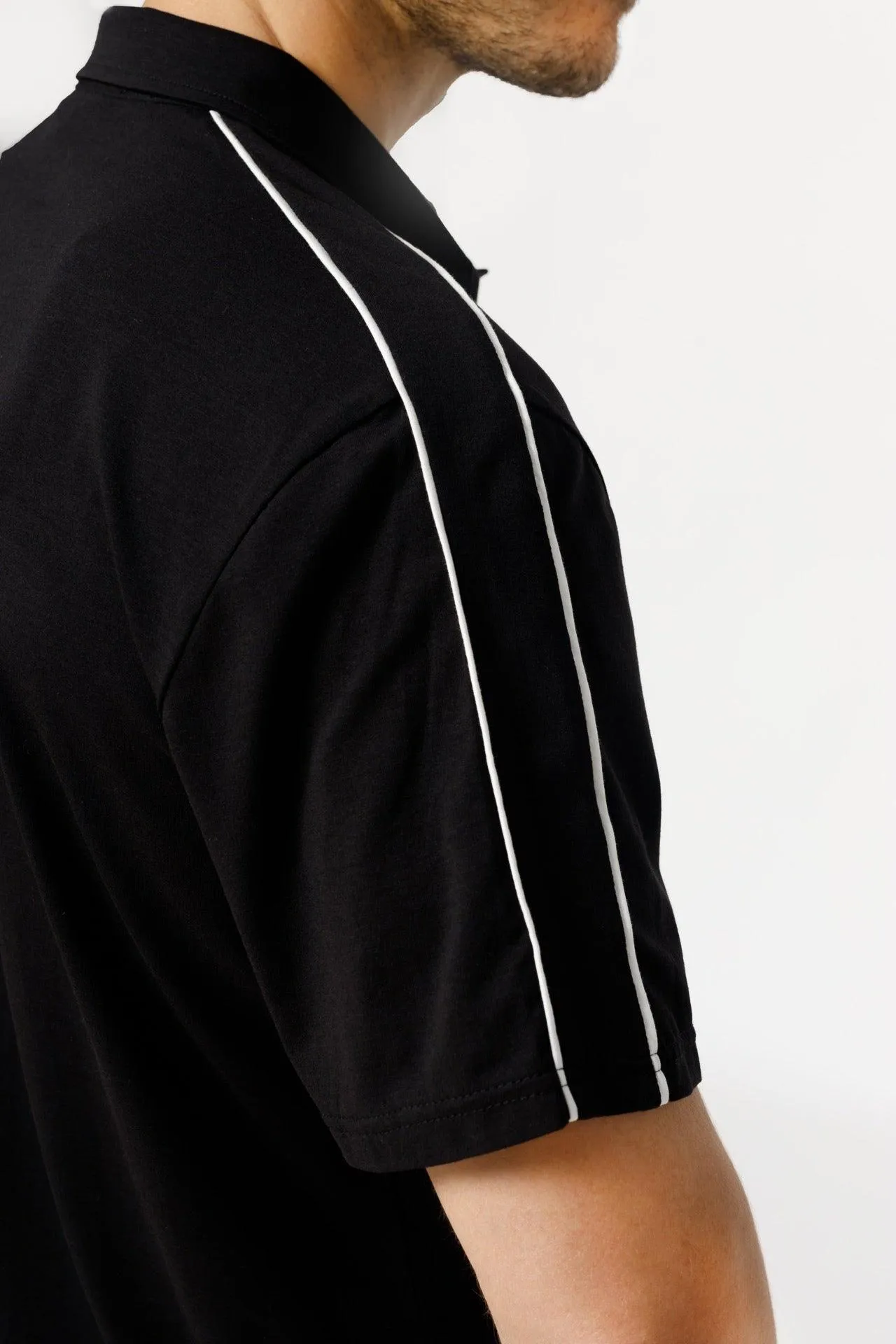 Bamboo Contrast Piping Polo Shirt