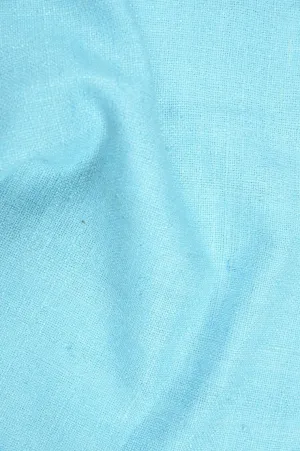 Bright Turquoise Silk Linen (Matka) Fabric