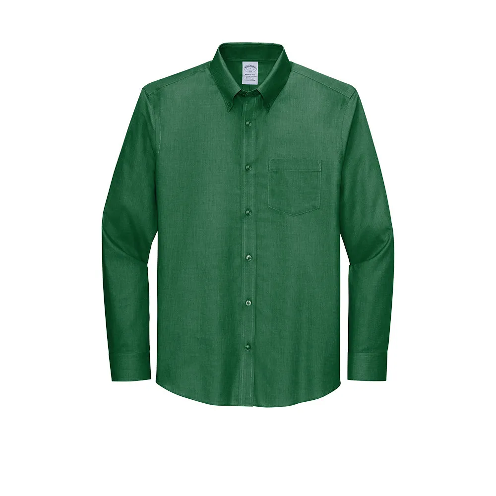 Brooks Brothers® Wrinkle-Free Stretch Nailhead Shirt - Club Green