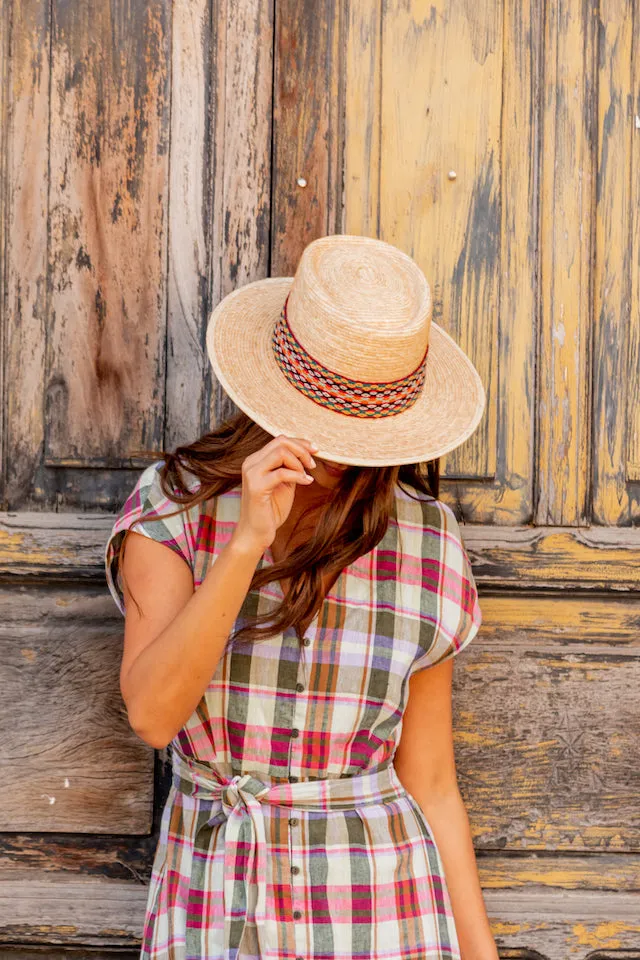 Bucket Palm Leaf Straw Hat