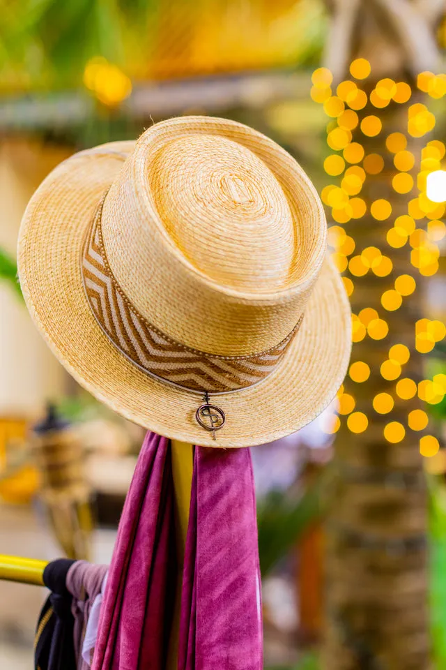 Bucket Palm Leaf Straw Hat