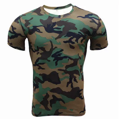 Camouflage Quick Dry Slim Fit Compression Tees