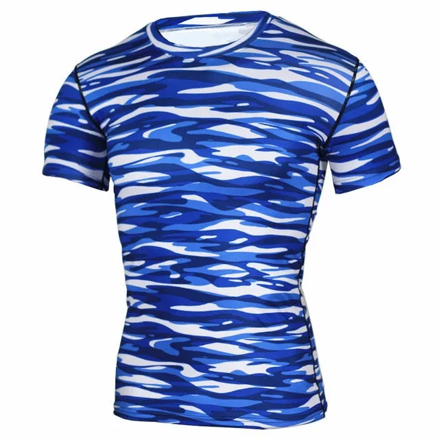 Camouflage Quick Dry Slim Fit Compression Tees