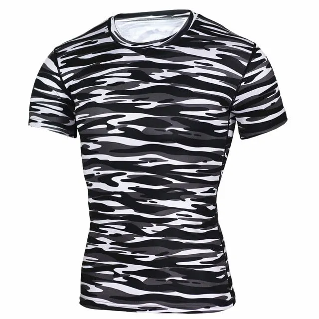 Camouflage Quick Dry Slim Fit Compression Tees