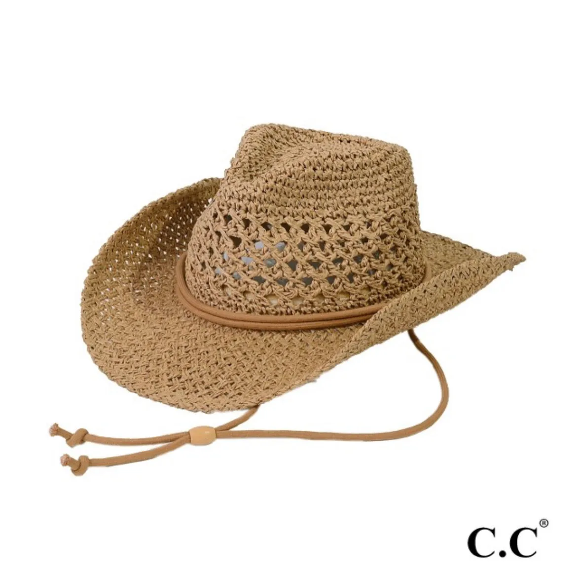 CC Open Weave Cowboy Beach Hats