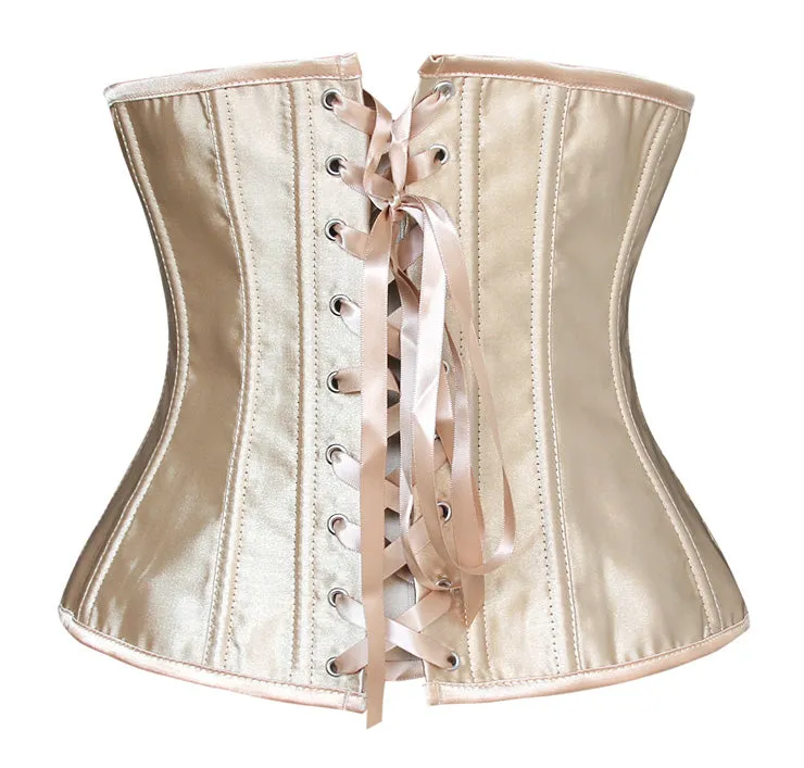 Champagne Satin Underbust Corset