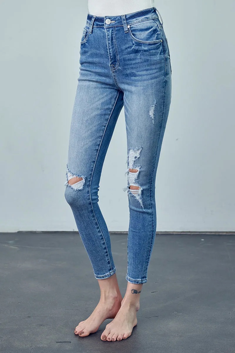 Charlize High Rise Ankle Skinny Jeans