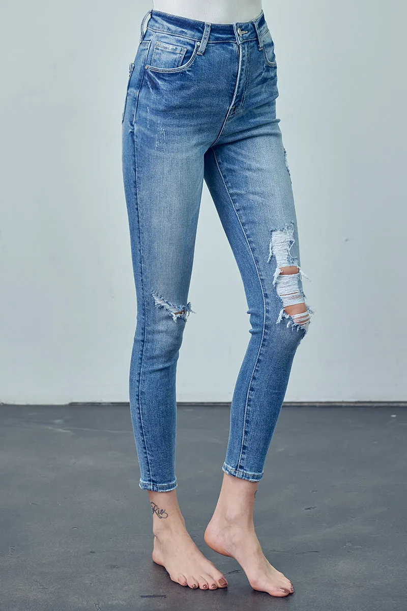 Charlize High Rise Ankle Skinny Jeans