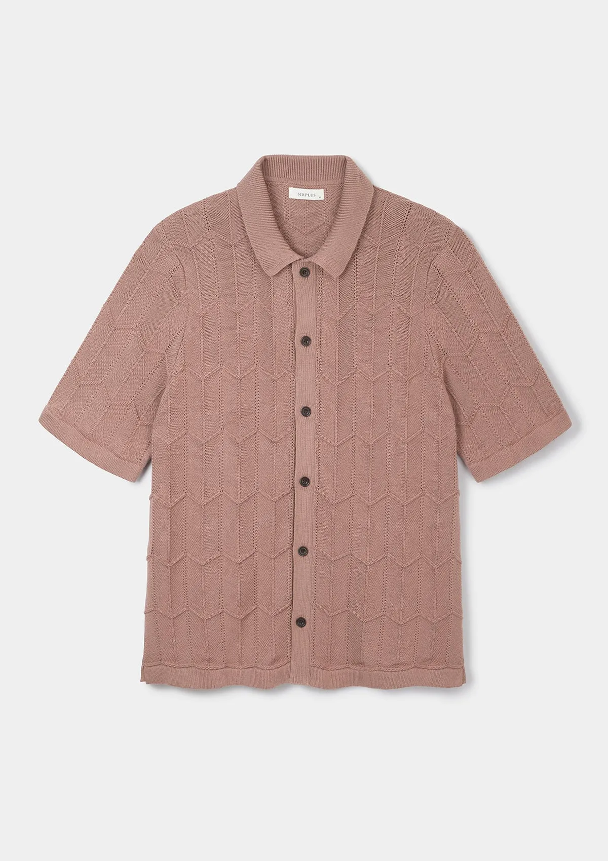 Clay Chevron Knit Polo