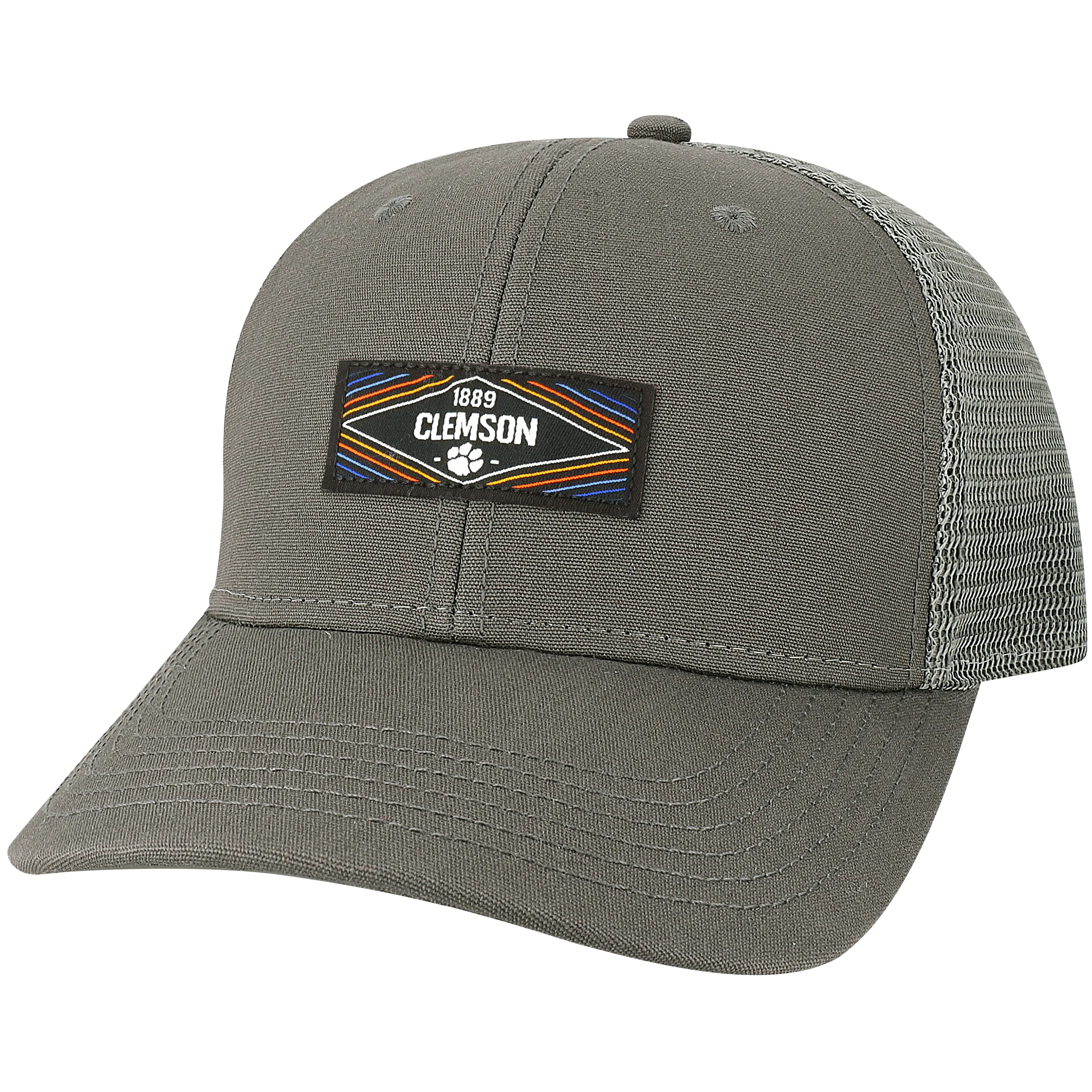 Clemson Dark Grey Trucker Mid-Pro Snapback