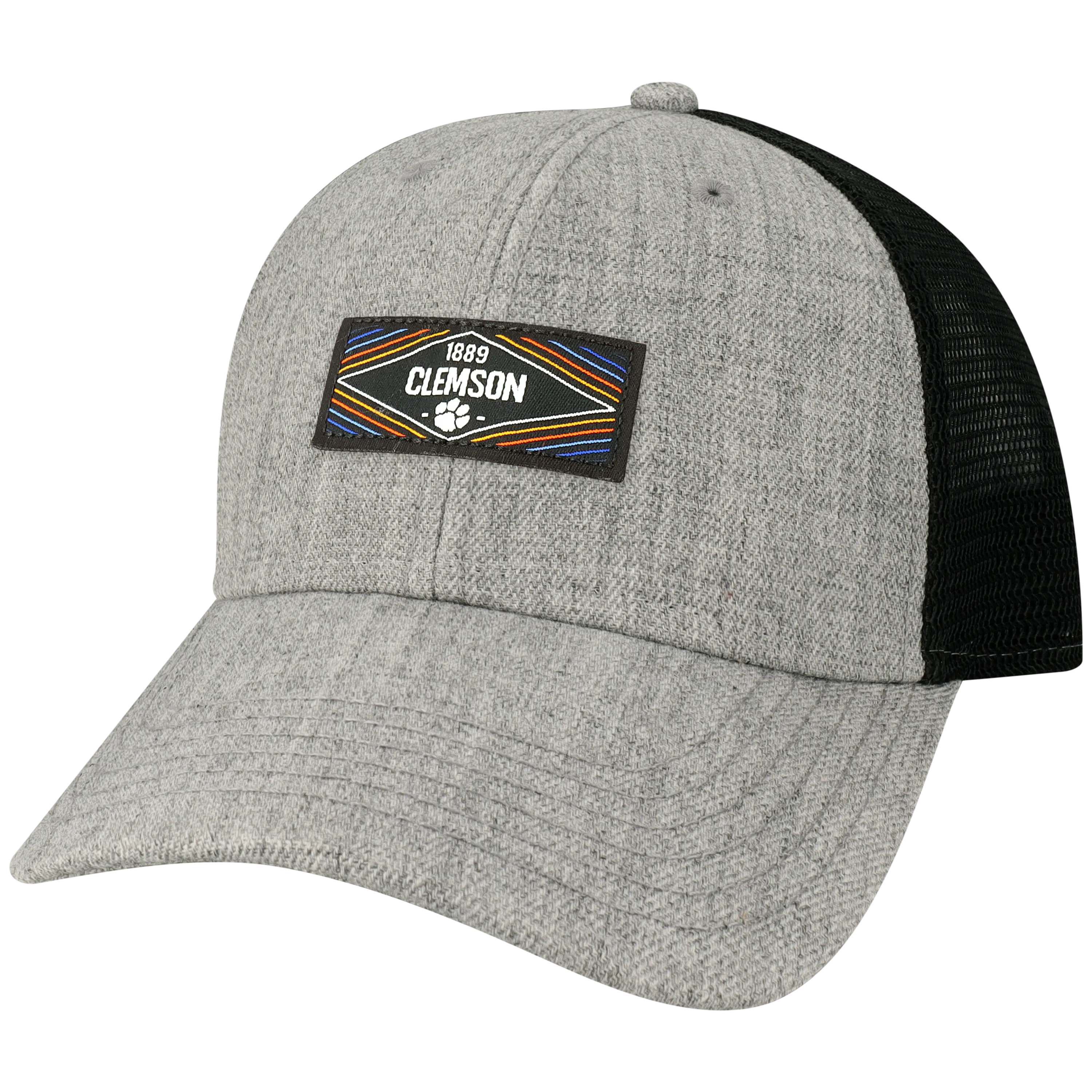 Clemson Heather Grey/Black Lo-Pro Snapback