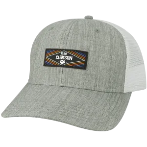 Clemson Mélange Grey/White Mid-Pro Snapback