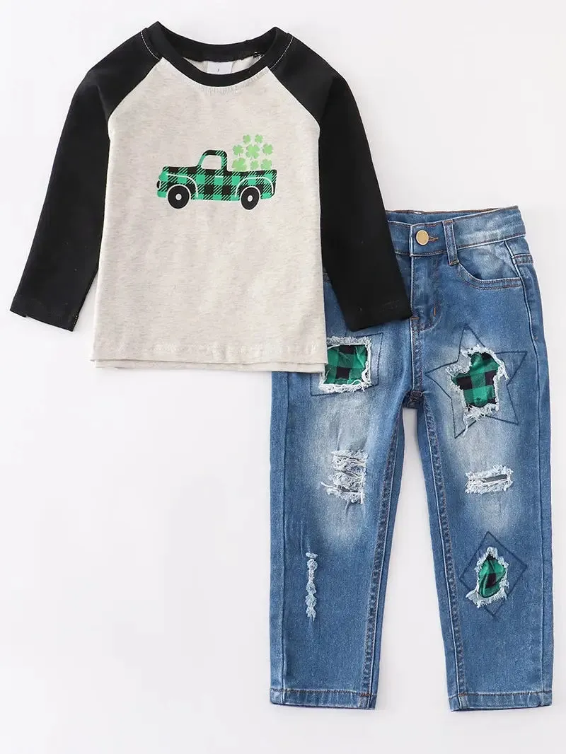 Clover Truck Denim 2-Piece Set