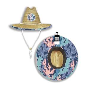 CORAL STRAW HAT - KIDS FIT