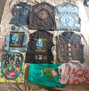 Denim crazy vests 10 pieces