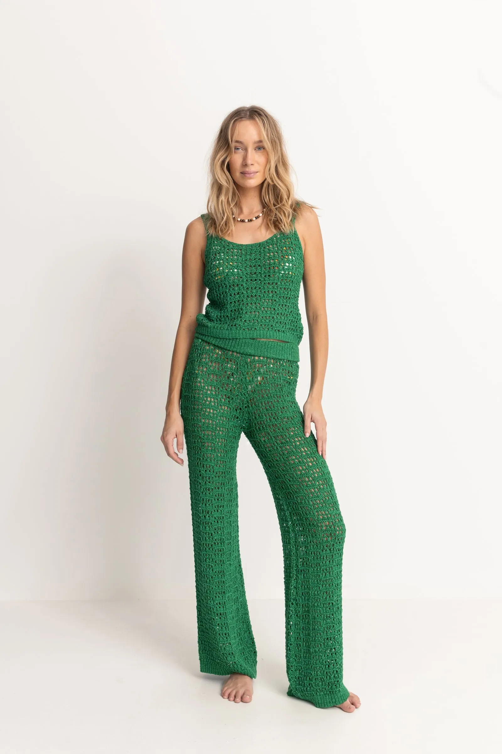 Dune Wide Leg Pant Green