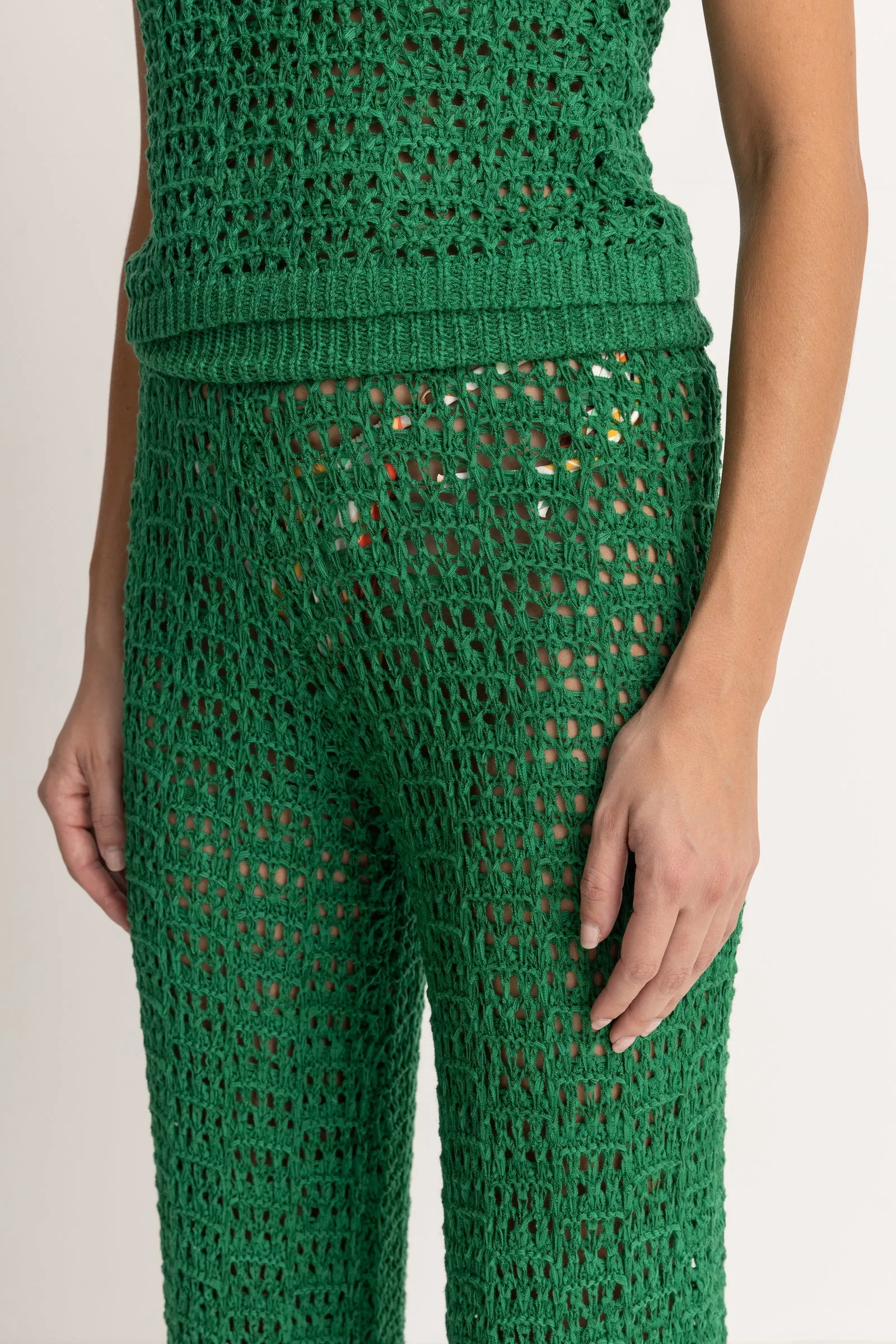 Dune Wide Leg Pant Green