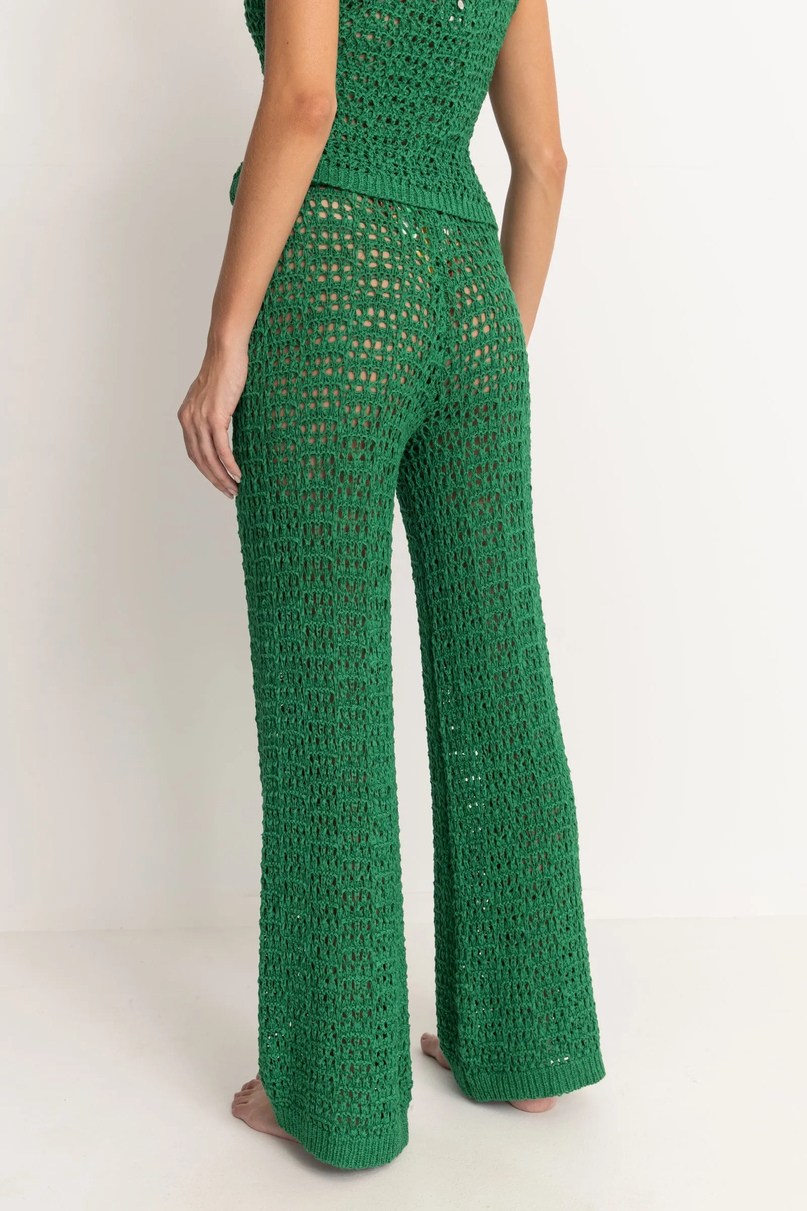 Dune Wide Leg Pant Green