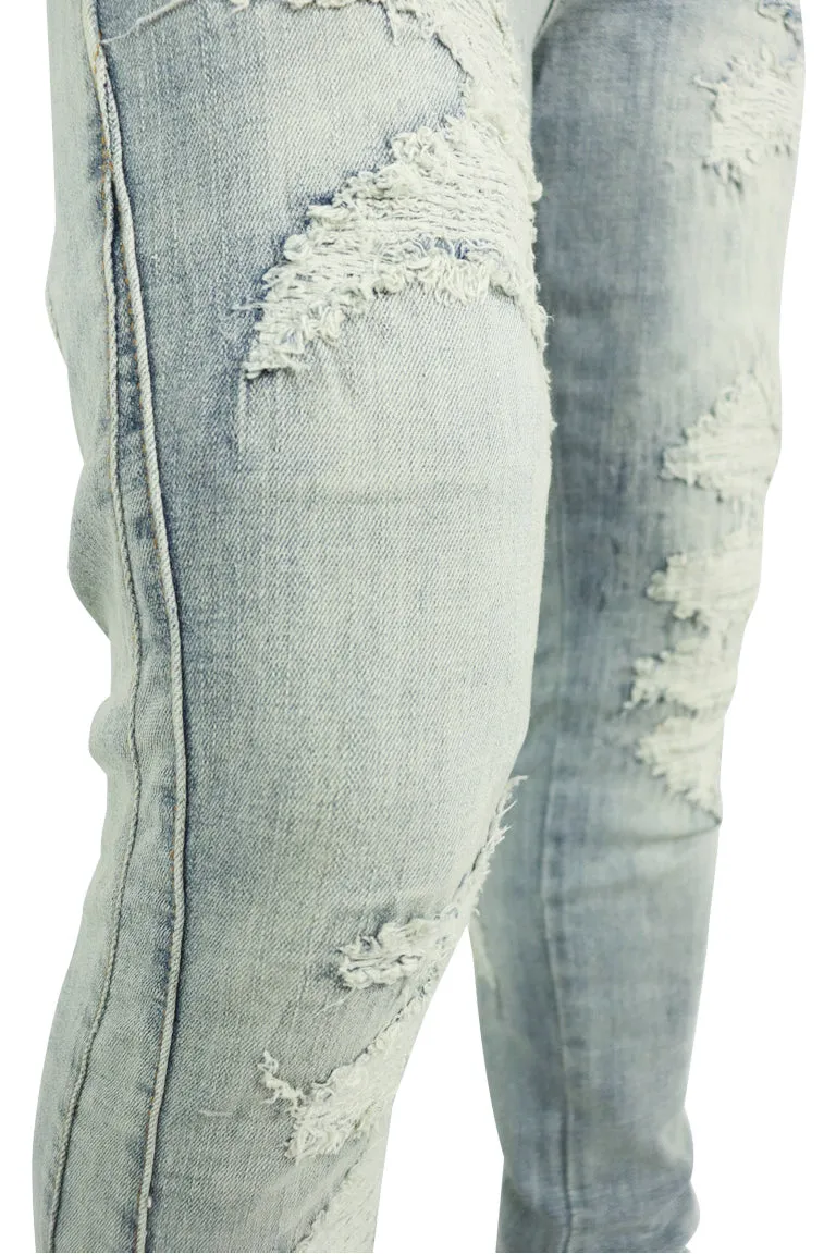 Elevated Stacked Denim (Bleach Wash)