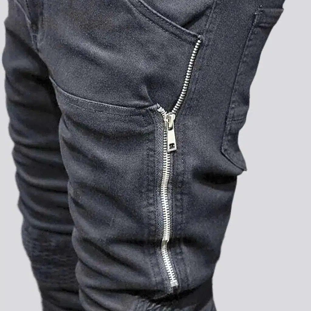 Embellished men's skinny jeans