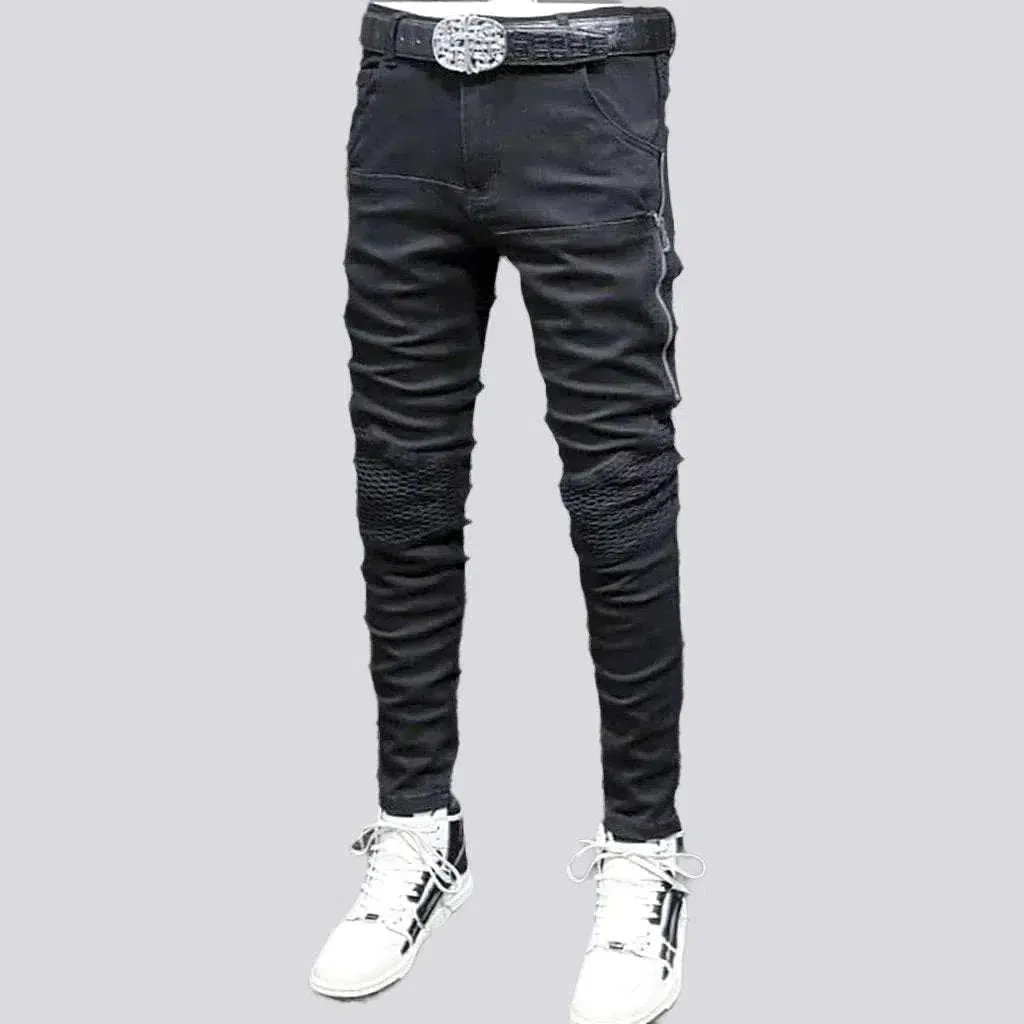 Embellished men's skinny jeans