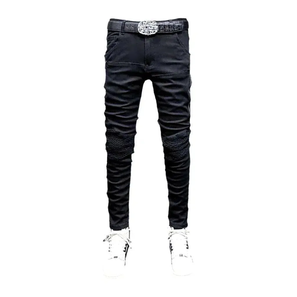 Embellished men's skinny jeans