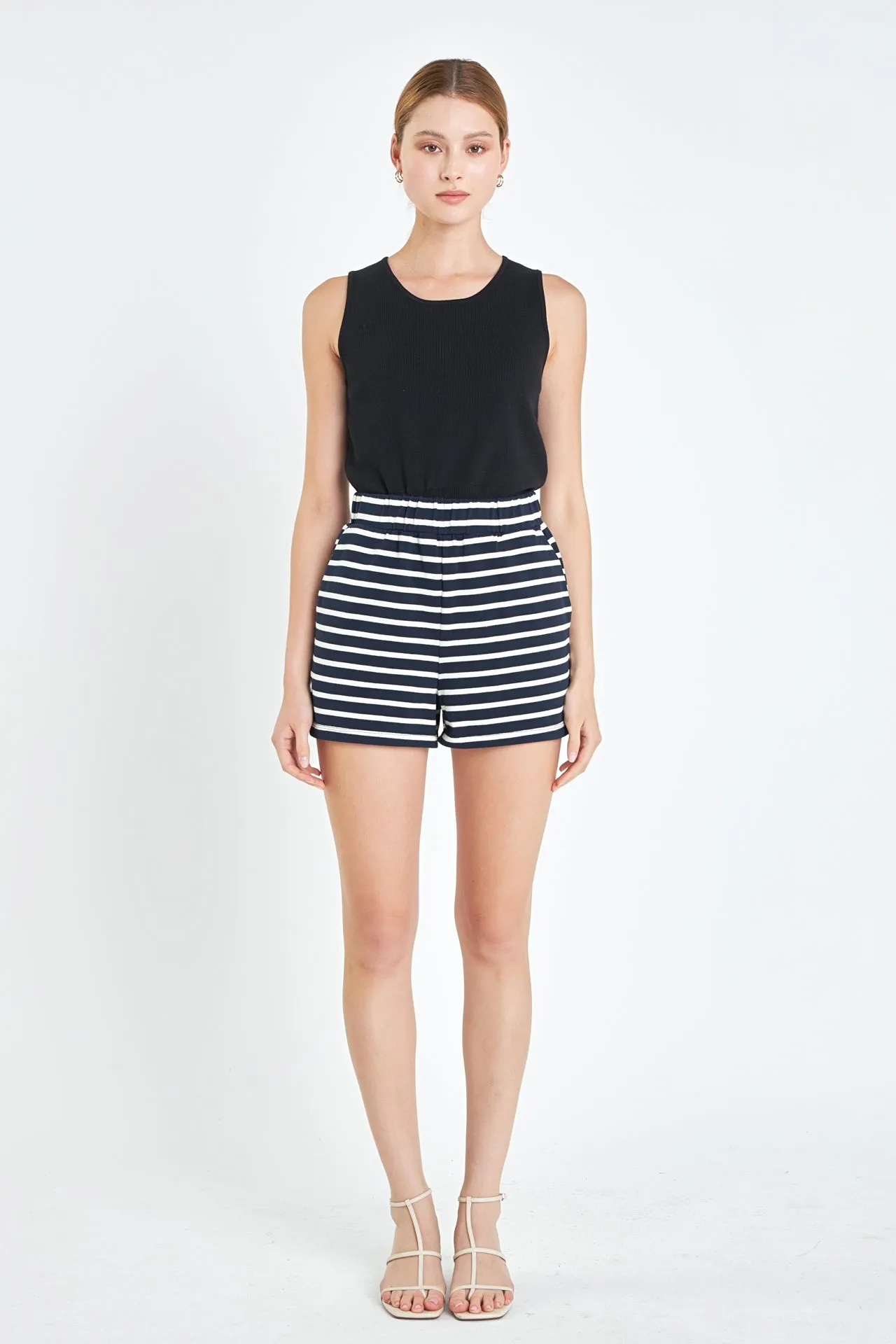 English Factory - Knit Striped Shorts