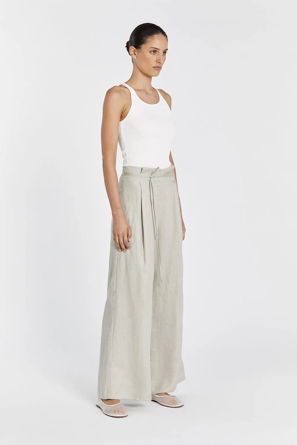 ENYO CHALK LINEN PANT