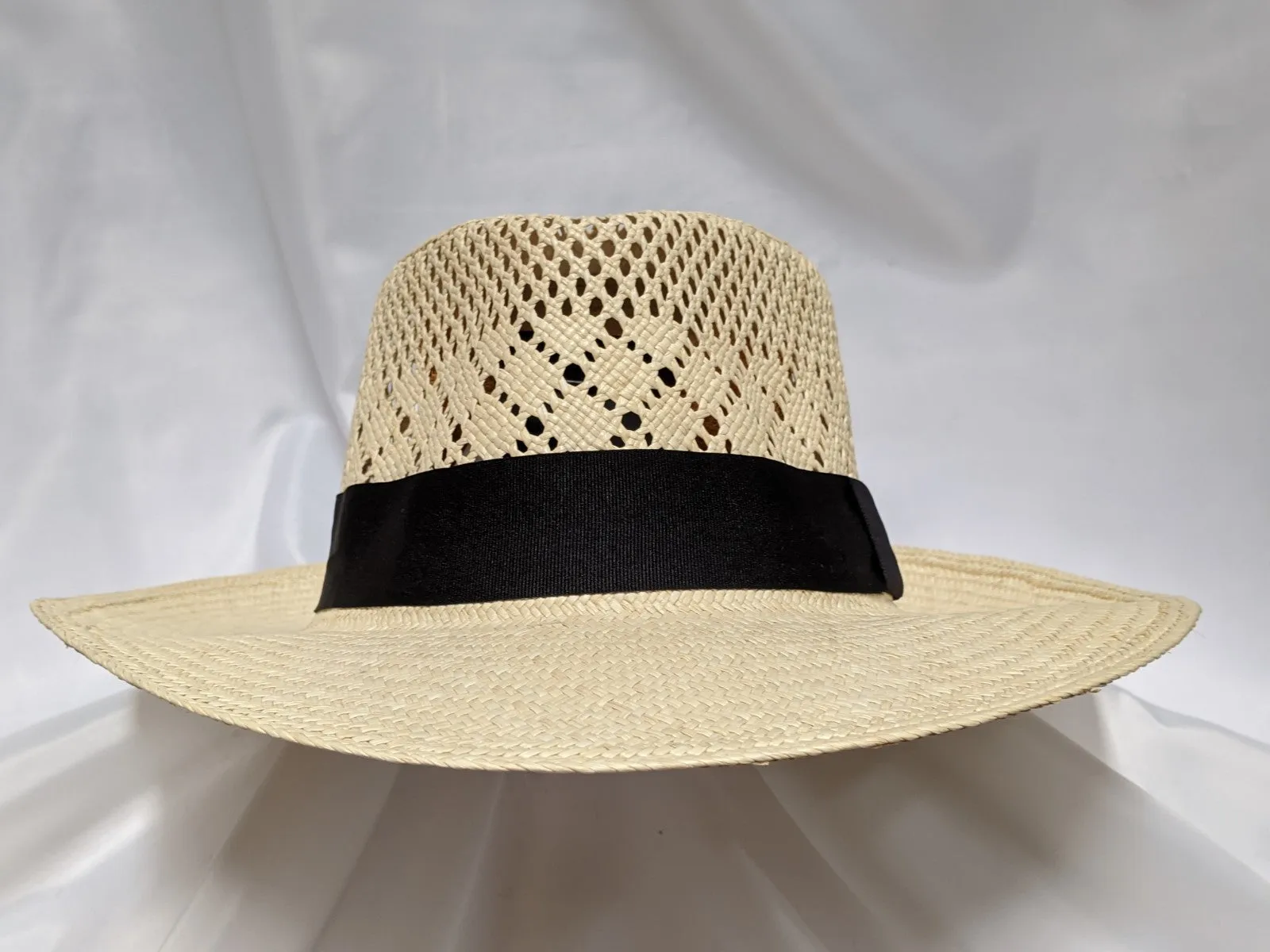 Fedora 7 1/4 - Natural (Montecristi Panama) #20-194 Open Weave