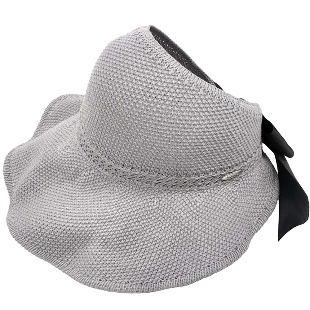 Foldable Straw Summer Sun Hat With Cute Bow