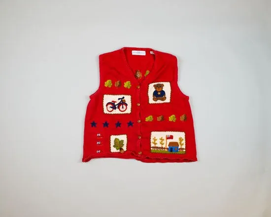 Fun Patriotic fall-Small Christmas Sweater