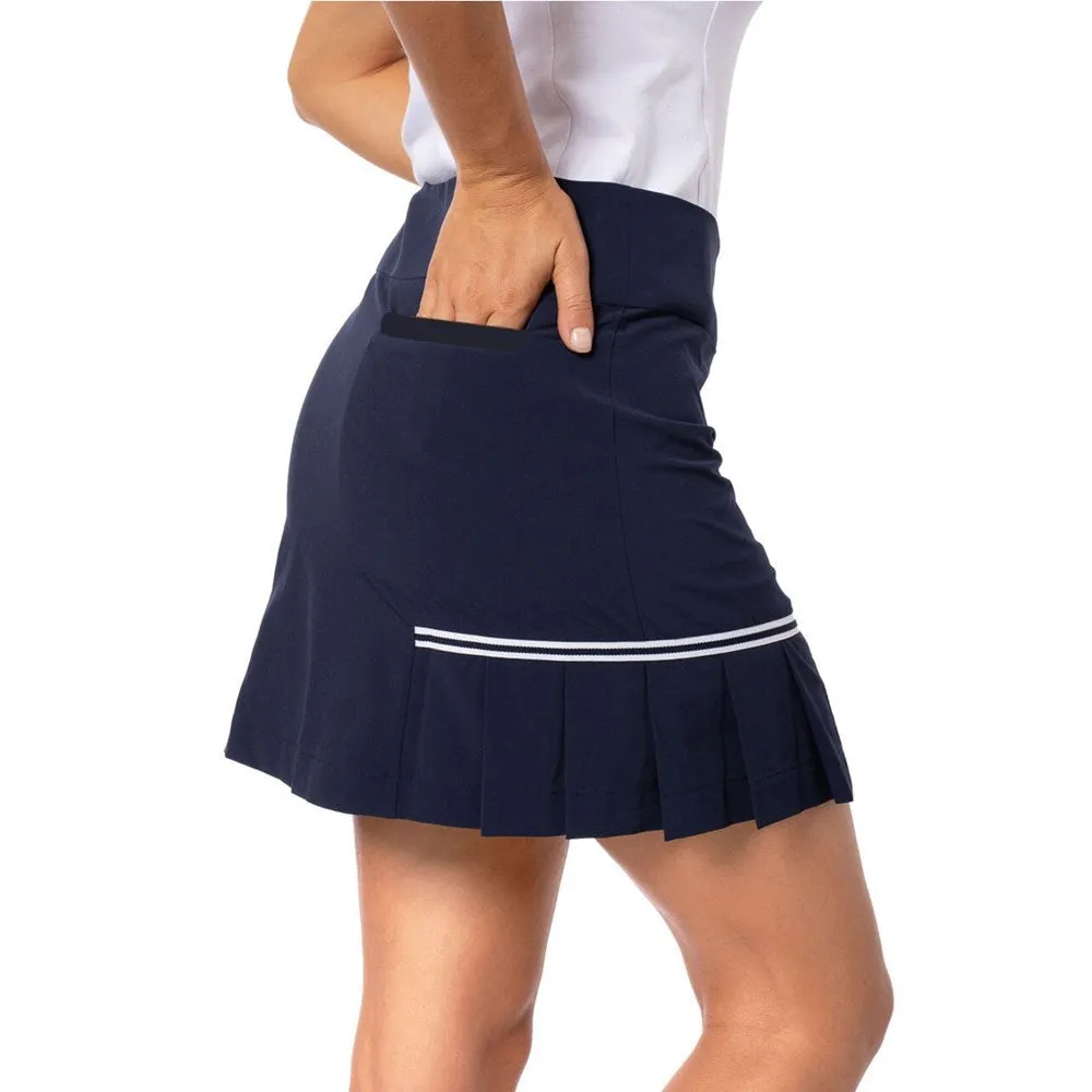 Golftini Women's Performance Side Pleat Golf Skort - Blueberry