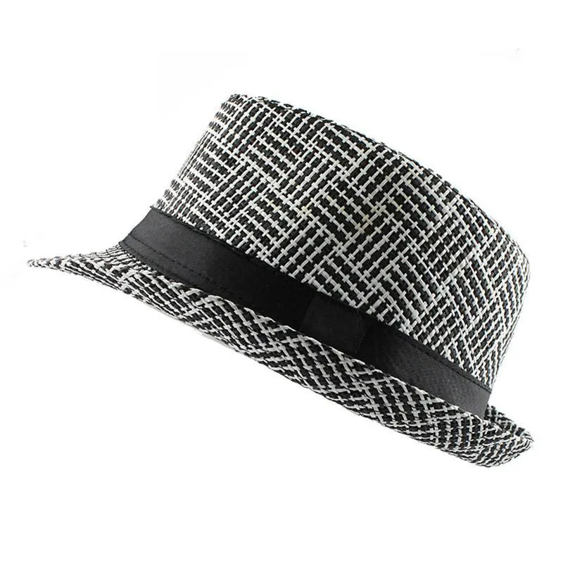 Grid Striped Sun Hat