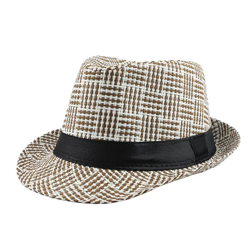 Grid Striped Sun Hat