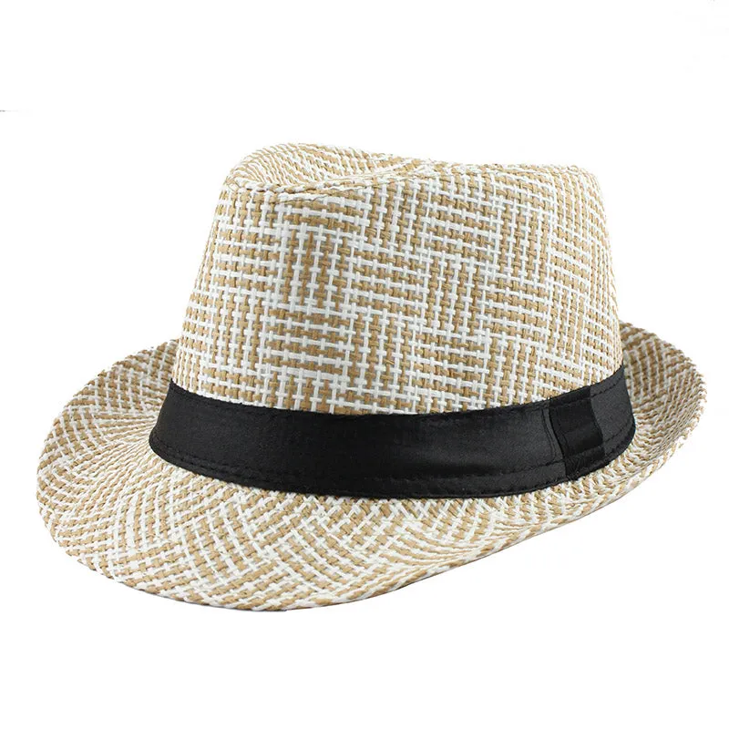 Grid Striped Sun Hat