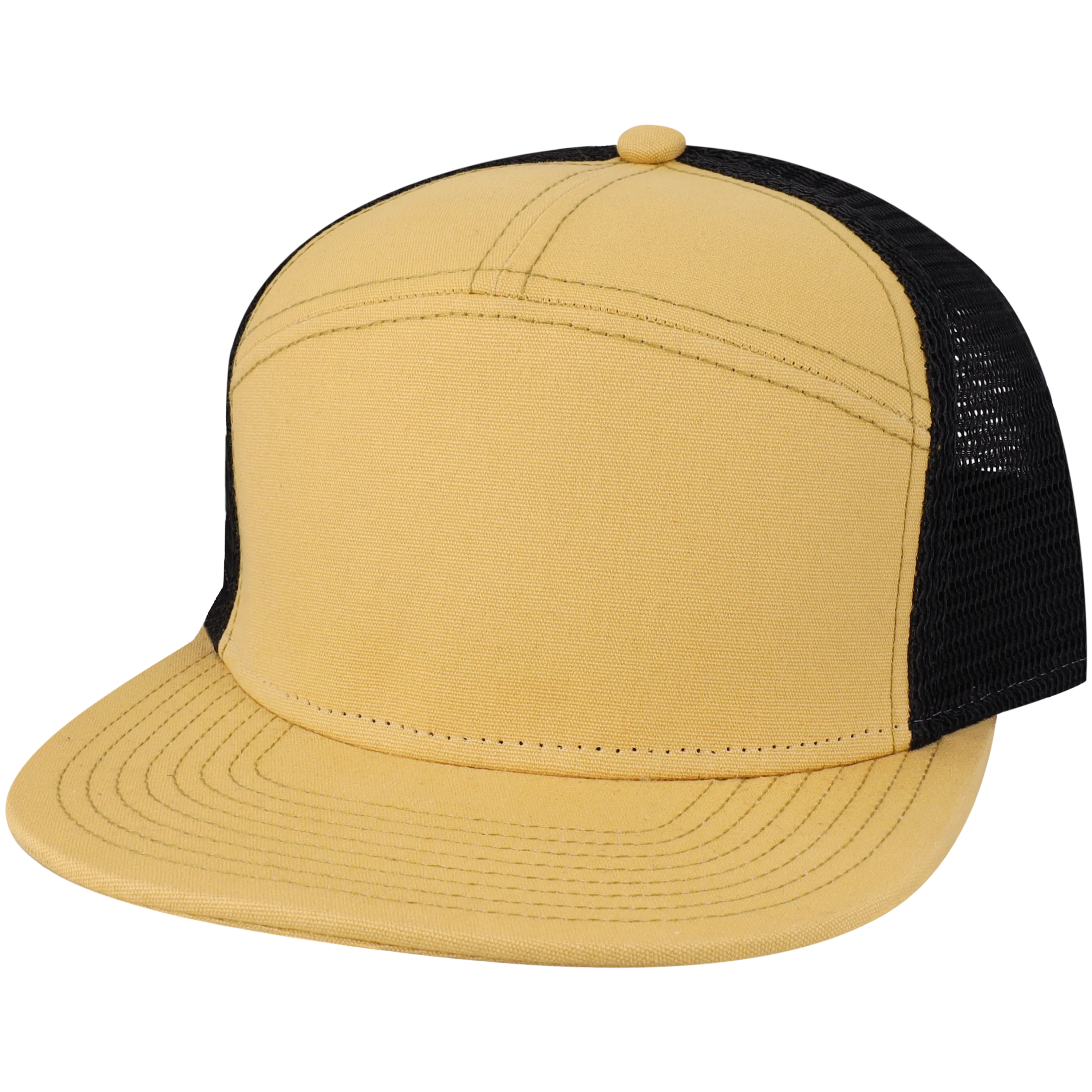 H7FB Hopback 7-Panel Flat Brim Trucker Hat