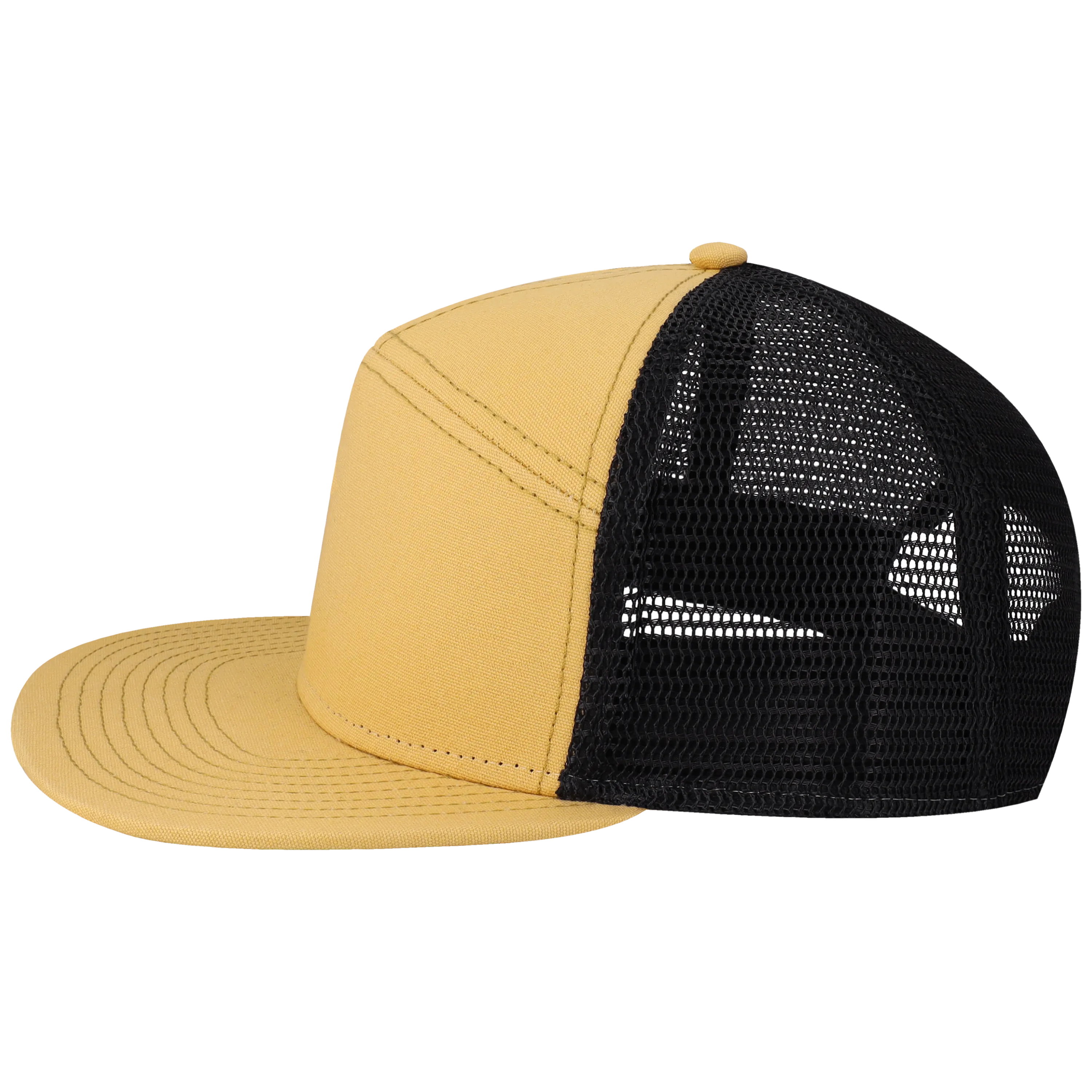 H7FB Hopback 7-Panel Flat Brim Trucker Hat